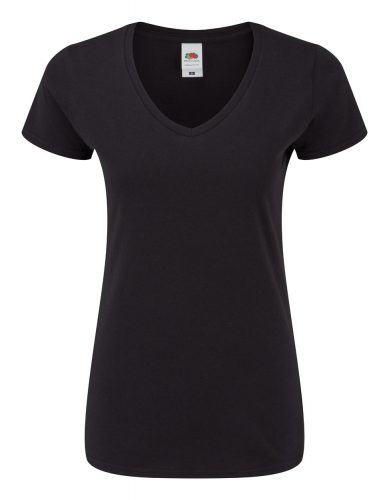 Iconic V-Neck Women női póló, fekete