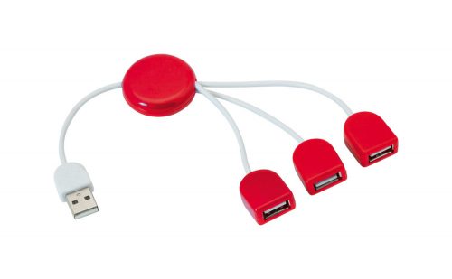 POD USB elosztó, piros