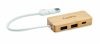 HUBBAM Bambusz 3 portos USB hub, fa