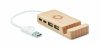 HUBSTAND Bambusz 4 portos USB hub, fa