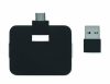 SQUARE-C 4 portos USB hub, fekete