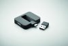 SQUARE-C 4 portos USB hub, fekete