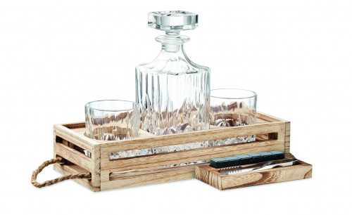 BIGWHISK Luxus whisky készlet, fa