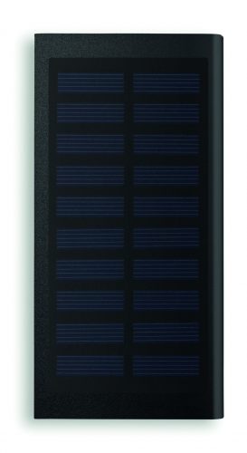 SOLAR POWERFLAT 8000 mAh napelemes powerbank, fekete