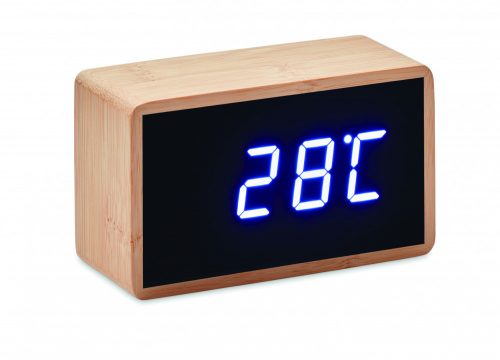 MIRI CLOCK LED ébresztőóra bambusz házzal, fa