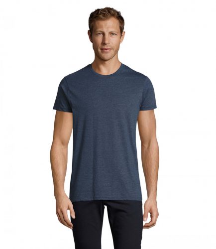 REGENT FIT REGENT F férfi T-Shirt 150g, melírozott denim