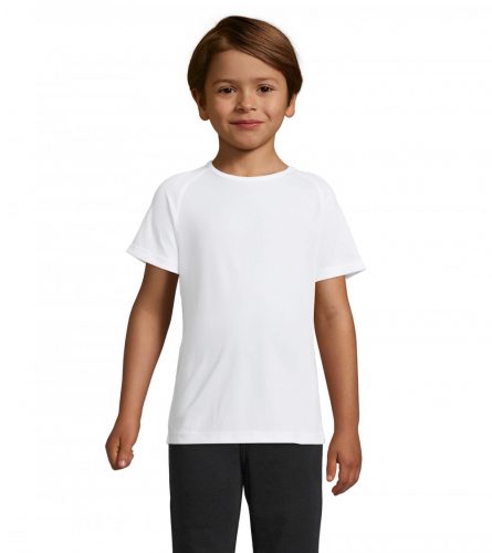 SPORTY KIDS SPORTY gyermek T-Shirt 140g, fehér