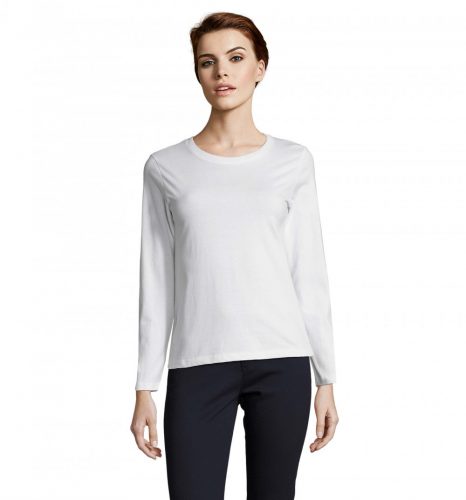 IMPERIAL LSL WOMEN IMPERIAL női h TShirt 190g, fehér